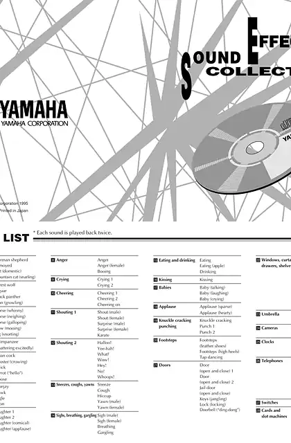 yamaha雅马哈SU10 Sound List